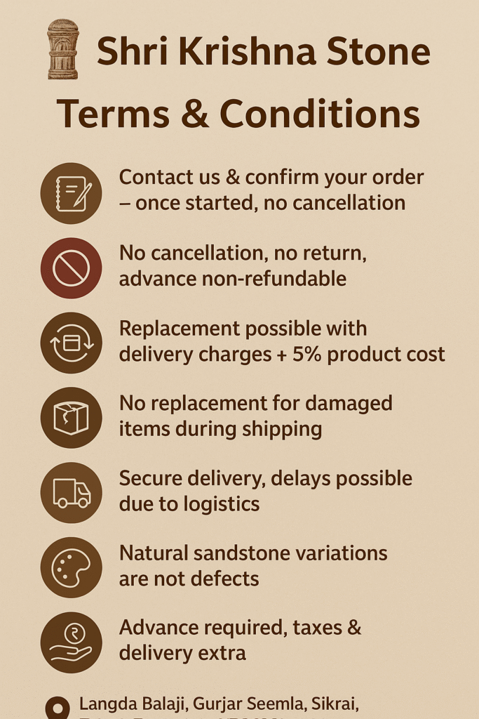 Shri Krishna Stone Terms and Conditions