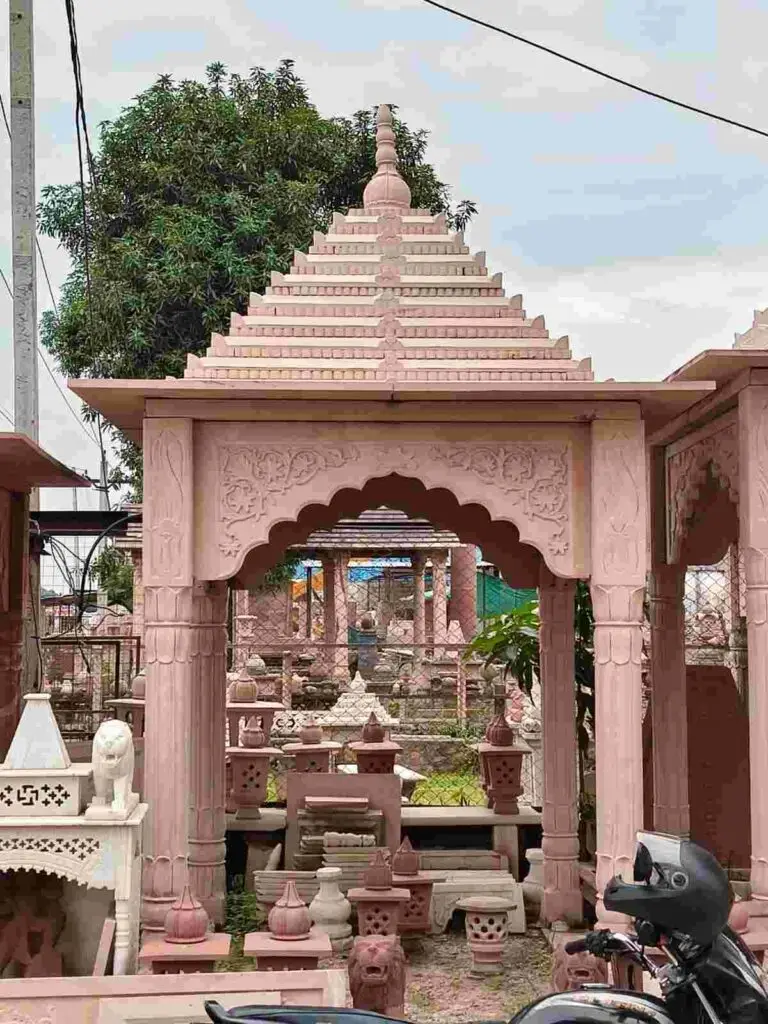Red and Pink Sandstone Chatri