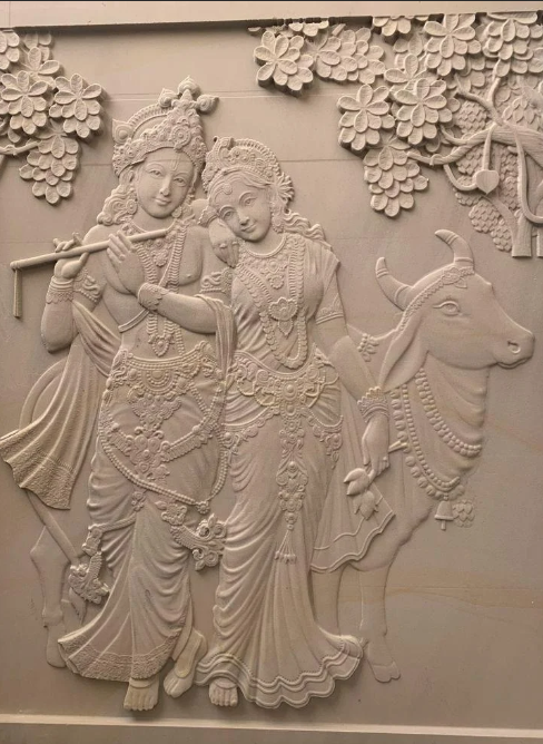Sandstone Radha Krishna Mural Manufacture in India
