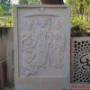 Pink sandstone carving