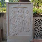 Pink sandstone carving
