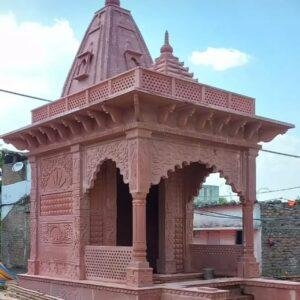 Red stone Mandir Design