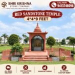 4x4 feet red sandstone temple price
