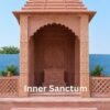 Inner sanctum and pooja sthal of red stone mandir