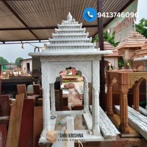 Simple Marble Temple for Home by Shri Krishna Stone Company
